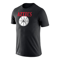 Nike Dri-Fit Jordan Aztecs Basketball Tee - Black