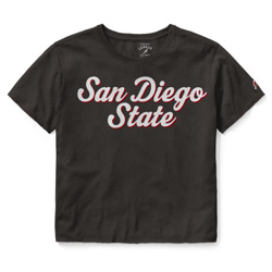 Women's San Diego State Crop Tee - Black