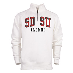 SDSU Alumni 1/4 Zip Sweatshirt - White