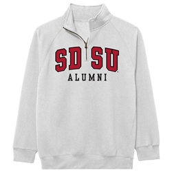 SDSU Alumni 1/4 Zip Sweatshirt - White