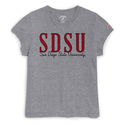 Women's SDSU San Diego State University Triblend Tee - Gray