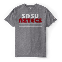 SDSU Aztecs With Stripes Puff Ink - Gray