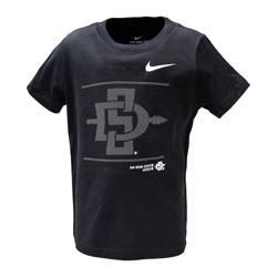 Nike Toddler Black Tee W/ Dotted SD Interlock - Black