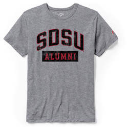 Triblend Tee SDSU Over Alumni In Bar - Gray