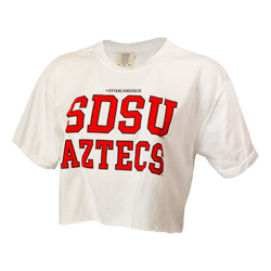 SDSU Aztecs Crop Tee - White