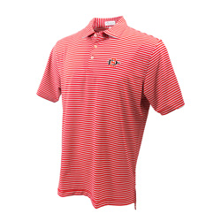 Peter Millar Mills Stripe Jersey Polo SD Interlock - Red White