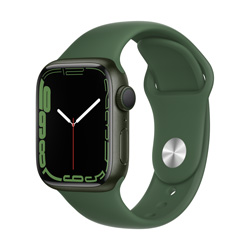 Apple Watch Series 7 GPS, 41mm Green Aluminum Case with Clover Sport Band