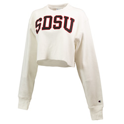 Women's Reverse Weave Crop Arch SDSU - White