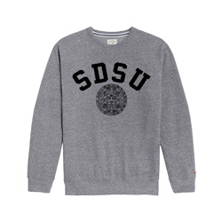 Triblend Crew SDSU Over Aztec Calendar - Gray