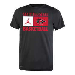 Youth Nike Jordan Dri-Fit San Diego State Jumpman Basketball - Black