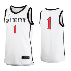 Nike Jordan San Diego State Basketball Jersey - White
