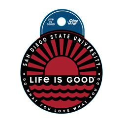 Life Is Good Sunset Decal San Diego State University