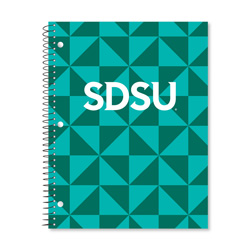 Notebook 1Sub Digi Teal SDSU Triangles 70CT