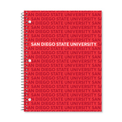 Notebook 1Sub Digi 70CT Red Repeating San Diego State University