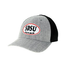 Low Profile Cap Mesh Back SDSU Aztecs Patch - Gray