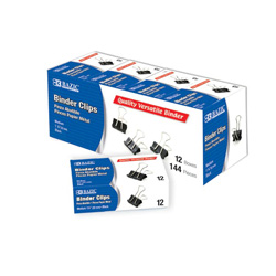 Bazic Binder Clips Medium 1-1/4" Box Of 12