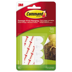 Command Adhesive Poster Strips- 12Pk
