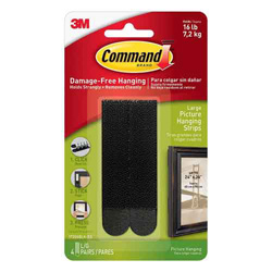Command Picture Hang Strips, Large Black- 4Pk