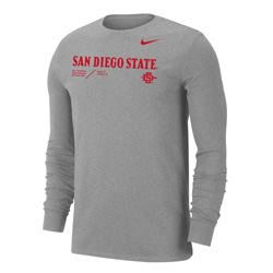 Nike Sideline 2022 Dri-Fit Cotton Team Issue LS Tee - Gray