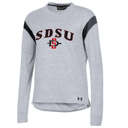 UA Womens Terry Crew SDSU Over SDI - Gray