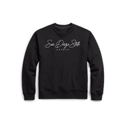 Womens Essential Crew Script San Diego State - Black