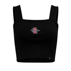 Square Neck Crop Tank SDI - Black