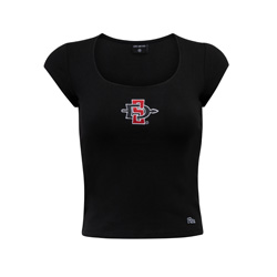 Scoop Neck Ribbed SDI -Black