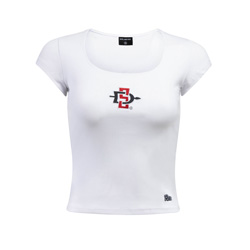 Scoop Neck Ribbed SDI - White