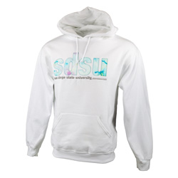 Watercolor SDSU Over Full School Hood - White