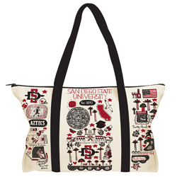 Printed Canvas Weekender Bag