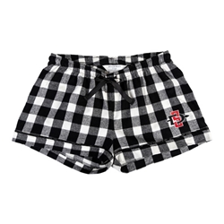 Flannel Short SD Interlock With Ribbon Tie - Black White