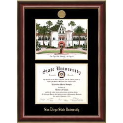 Classic Diploma Frame With SDSU Medallion And Hepner Hall