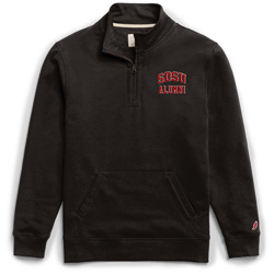 1/4 Sweatshirt Embroidered SDSU Alumni - Black