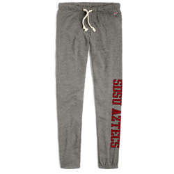 Womens Triblend Pant Lower Leg SDSU Aztecs - Gray