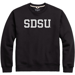 Fleece Crewneck With Puff SDSU - Black