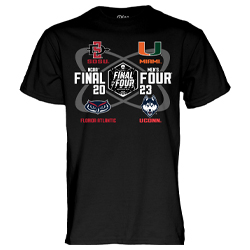 2023 SDSU Final Four SD Interlock Four Teams Tee - Black