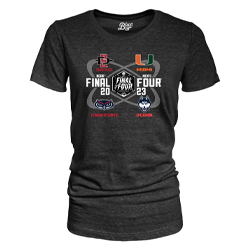 2023 Womens SDSU Final Four SD Interlock Four Teams Tee - Black