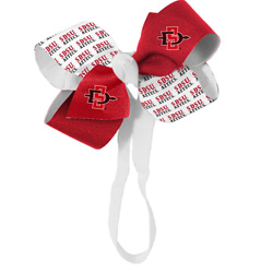 Baby Headband Big Bow SDI SDSU Aztecs