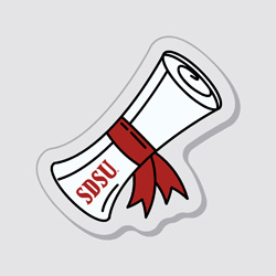 SDSU Diploma Acrylic Lapel Pin