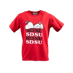 Snoopy Repeating SDSU Toddler Tee