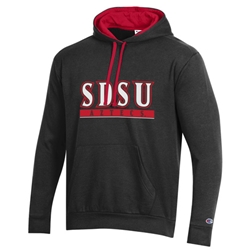 SDSU Over Aztecs in Bar Contrast Lined Hood