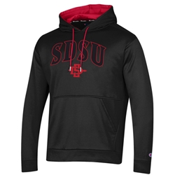 Recycled Poly Fleece Hood SDSU Over SD Interlock