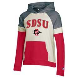 Womens Vintage Colorblock Hood SDSU SD Interlock