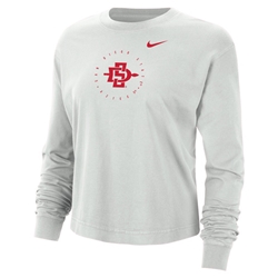 2023 Nike Sideline Womens Cotton LS Boxy Tee SD Interlock