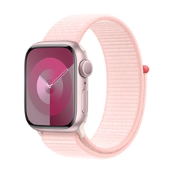 Apple Watch Series 9 GPS 41mm Pink Aluminum Case with Light Pink Sport Loop