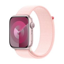 Apple Watch Series 9 GPS 45mm Pink Aluminum Case with Light Pink Sport Loop