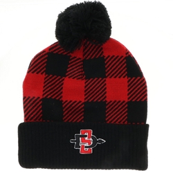 Plaid Pom Beanie SD Interlock