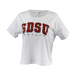 Women's  Boxy Crop Tee SDSU Aztecs