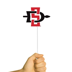 SD Interlock Flag Pop On A Stick