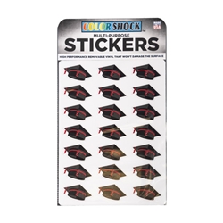 Multi Purpose Stickers 21 Count Grad Cap SD Interlock